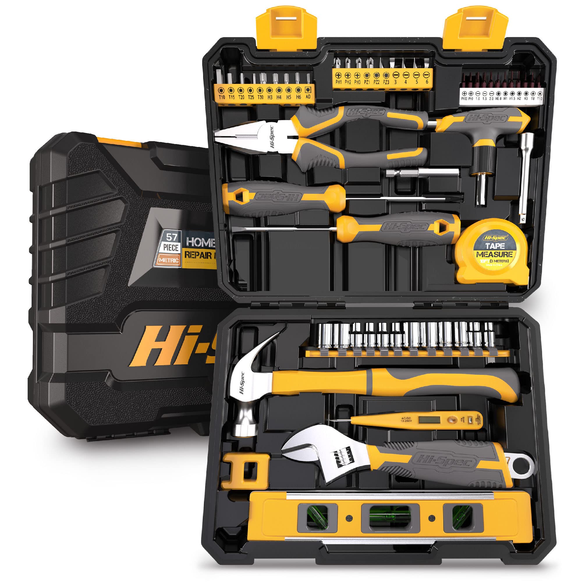 Hi-Spec 57-Piece Home & Garage Tool Kit – Complete Hand Tools for Repair, Maintenance & Workshop Use — image 1