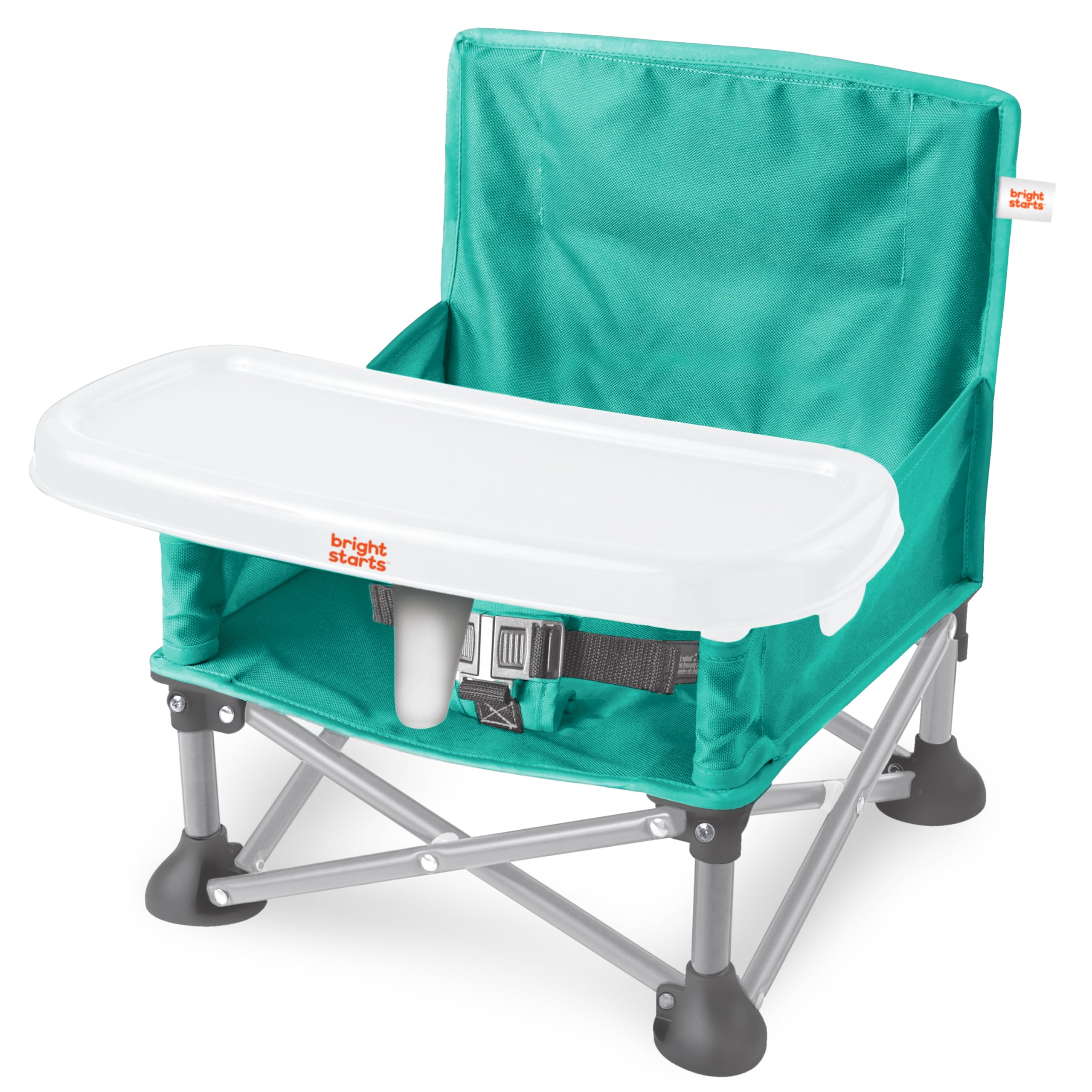 Photo 1 of Bright Starts Pop 'N Sit Portable Booster, Indoor/Outdoor Use, Floor Seat with Feeding Tray, Teal, 6 Mos - 3 Yrs