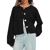 Beaully Women's Cardigan Sweaters Fuzzy Knit Long Sleeve Button Up Outwear Casual Warm Fall Jackets Coats