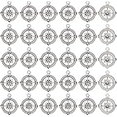 SUNNYCLUE 50pcs Compass & Nautical Charms Bulk Set - Tibetan Style Alloy Dummer Hawaii Anchor Sea Charms for Jewelry Making DIY Women's Earrings, Bracelets & Necklaces