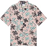 PS Paul Smith Men's Short Sleeve Casual Fit Shirt, Pink, Large