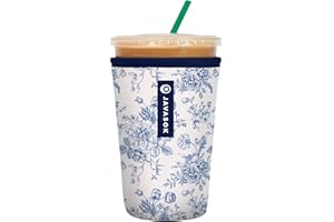Sok It JavaSok Iced Coffee & Cold Soda Insulated Neoprene Cup Sleeve (Like Fine China, Medium: 22-28oz)