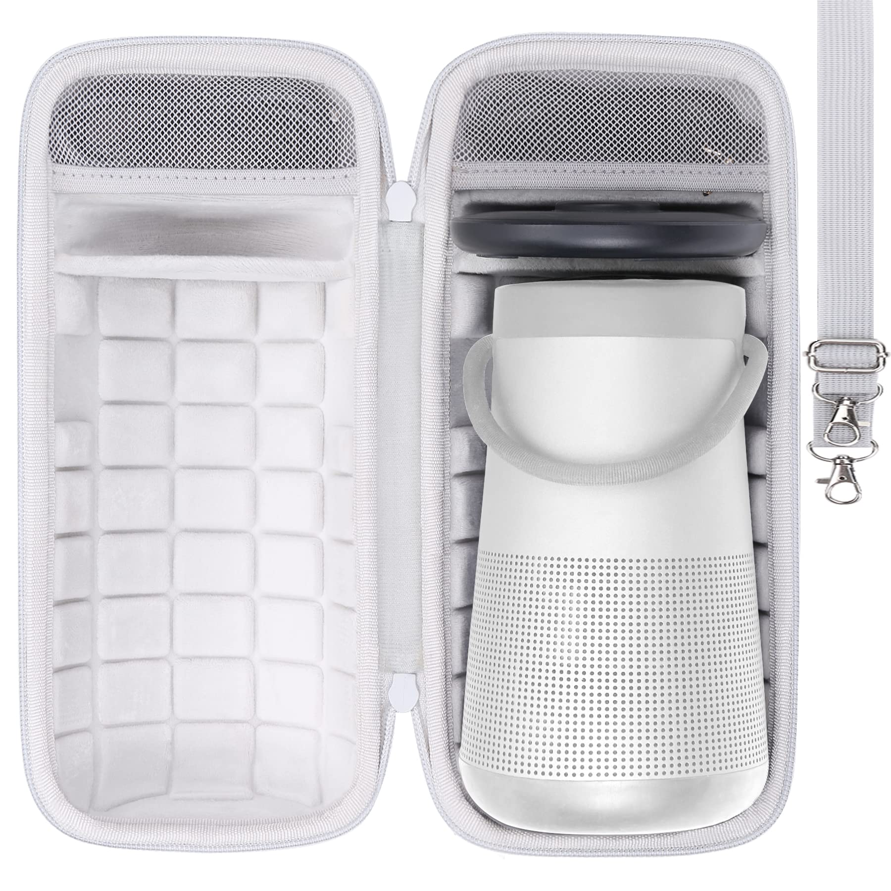 co2CREA Storage Hard Travel Case with Shoulder strap for Bose SoundLink Revolve+ Series II Revolve Plus Portable Bluetooth Speaker,Fits Revolve Charging Cradle (Case Only,Excluding speaker)