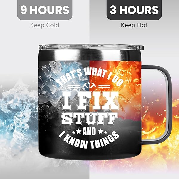 EDIZZONE HUSBAND GIFT – INSULATED STAINLESS STEEL COFFEE MUG FOR HUSBAND, PRACTICAL EVERYDAY GIFT FOR MEN, VALENTINE’S DAY GIFT FROM WIFE