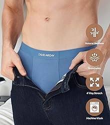 DAVID ARCHY Mens Underwear Trunks Comfortsoft