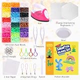 Pllieay Fuse Beads Kit 5mm 24 Colors w/ Mini Iron Pegboards Tweezers Craft Set view 2
