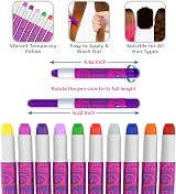 Desire Deluxe Hair Chalk Gift Set for Girls 10 Non-Toxic Washable Colors view 3