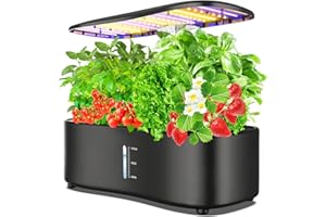 Fulsren Indoor Garden Hydroponics Growing System Kit 12Pods, Vegetable Growth Lamp Countertop with LED Grow Light - Hydrophonic Planter Grower Harvest Veggie Lettuce, Herb Garden