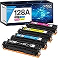 128A Toner Cartridges High Yield Compatible for HP 128A CE320A CE321A CE322A CE323A Work with HP Laserjet Pro CM1415fn CM1415fnw CP1525n CP1525nw Printer (Black Cyan Yellow Magenta, 4 Pack)