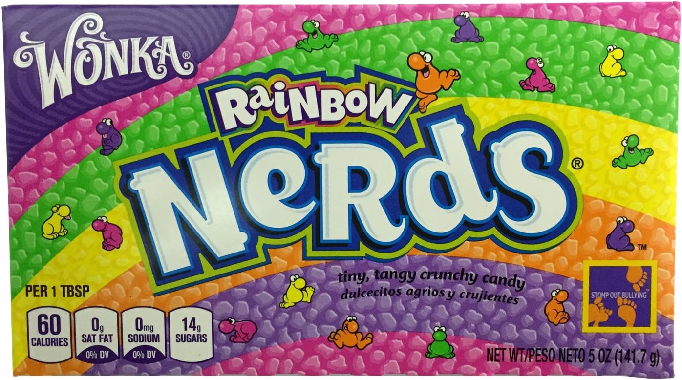 Wonka Rainbow Nerds Sharing Box 141.7 g (Pack of 12)