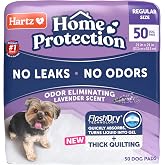 Hartz Home Protection Lavender Scented Odor Eliminating Dog Pads, 50 Count | Thicker Quilted, Super Absorbent, Quick Drying, No Leaks, No Odors, FlashDry Technology