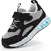 Floranate Light Up Toddler Boys Girls Shoes LED Flashing Lightweight Tennis Walking Sneakers for Toddler and Little Kid