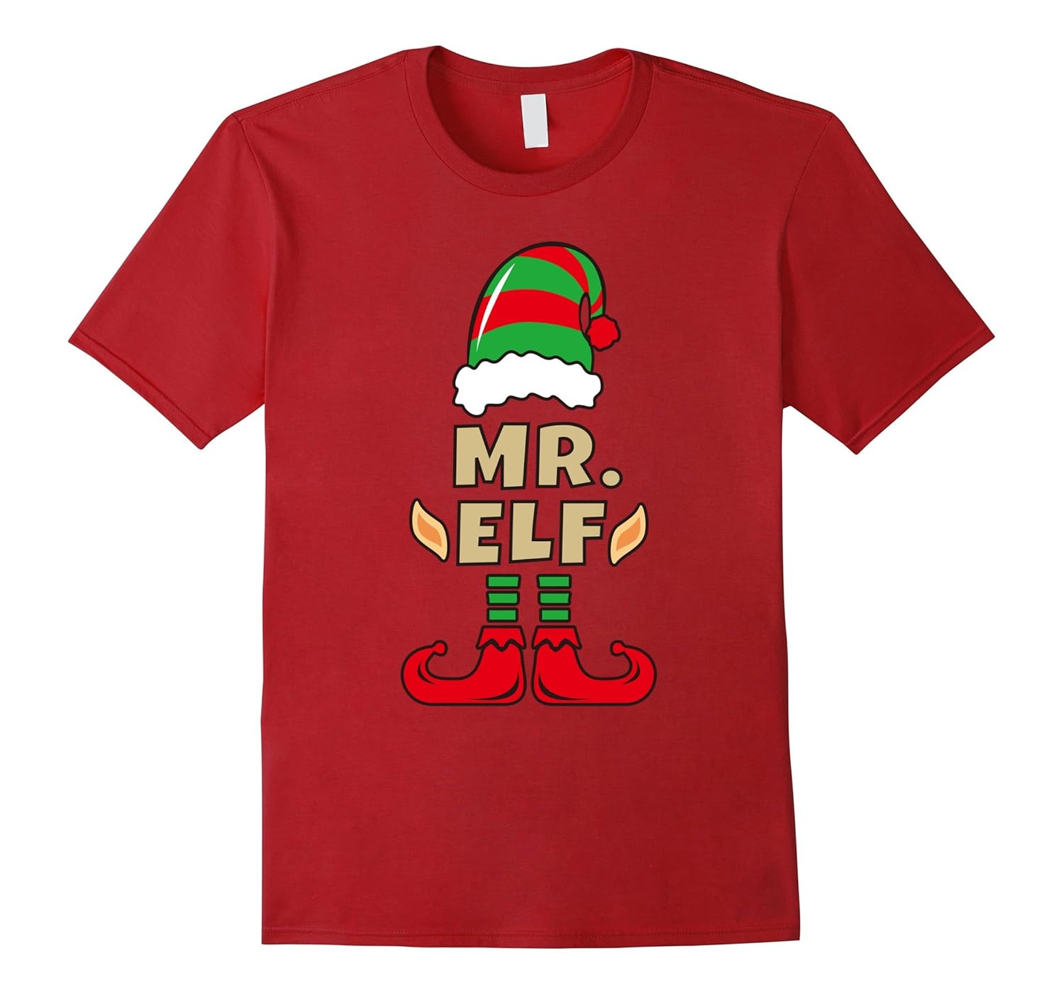 Mr and Mrs Christmas Elf Shirt, Santa's Elf Couple T-Shirt-ANZ