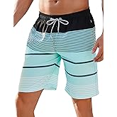 BOJIN Mens Swim Trunks 9" Quick Dry Stretch Swim Shorts Mesh Lining Bathing Suits Swimwear Beach Shorts with Pockets