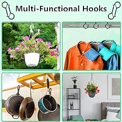 Etoolia 12 Pcs Q Hanger Hooks with Safety