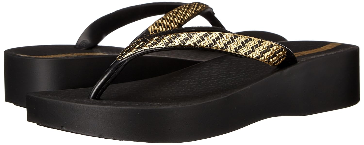 ipanema women's mesh plat wedge flip flop