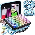 ARTDOT 120 Slots Storage Container for Diamond Art Kits for Adults,Portable Bead Storage Boxes for Diamond Painting Accessories and Tools(Blue)