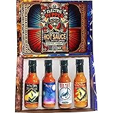 Wicked Tickle Hot Sauce Gift Set – Carolina Reaper, Scorpion, Ghost & Habanero, 4 Pack, 5 oz Bottles