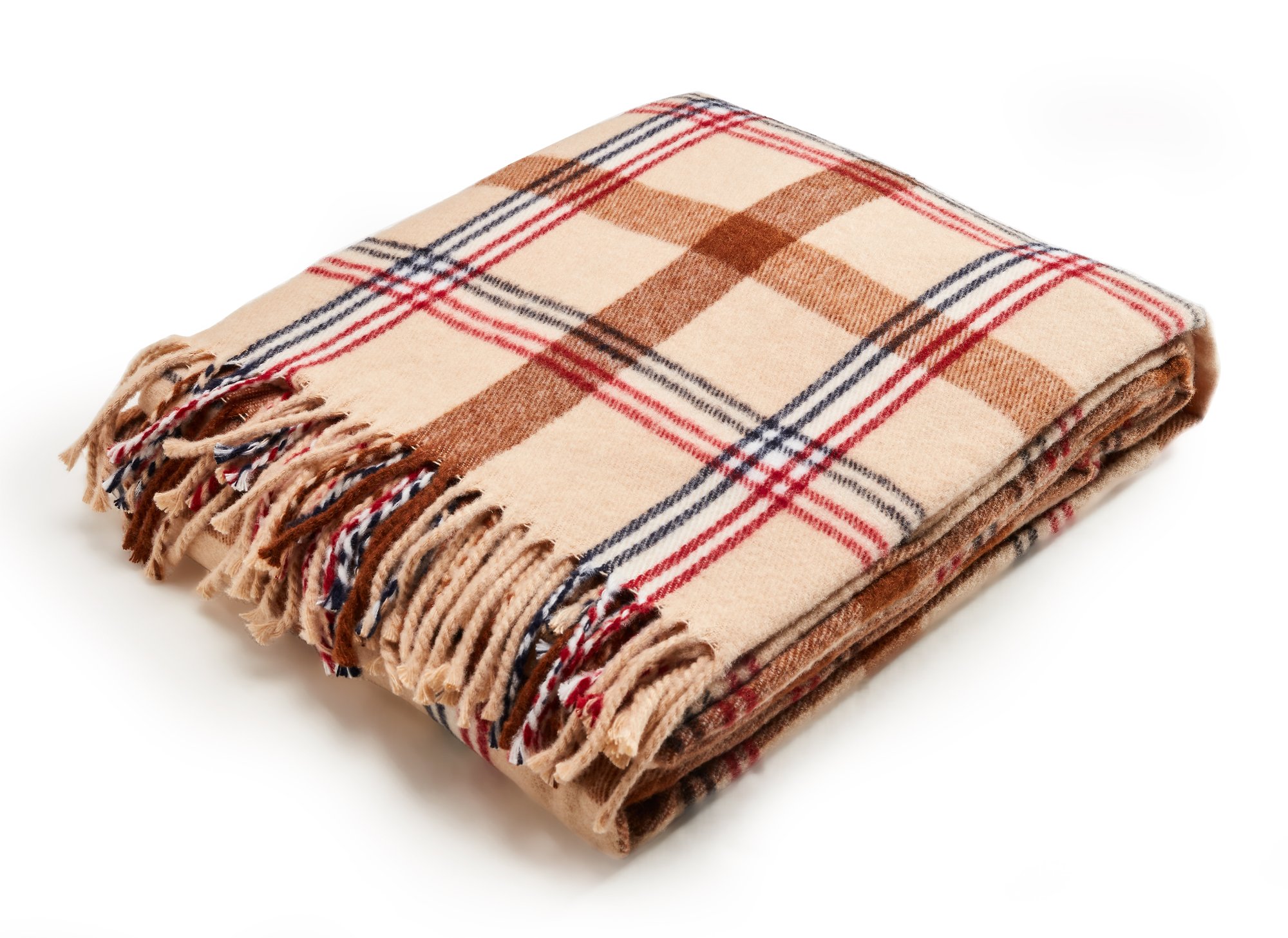Arus Nature Collection Tartan Design Turkish Throw Blanket Sahara 60" X 80" — image 1