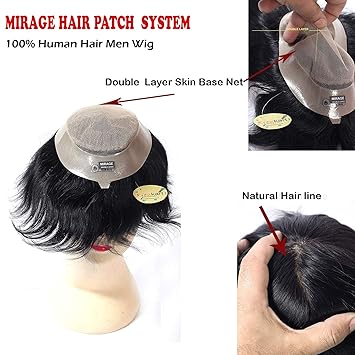 Mirage Hair Patch 10x7 Double Layer Mirage Original Wig 100