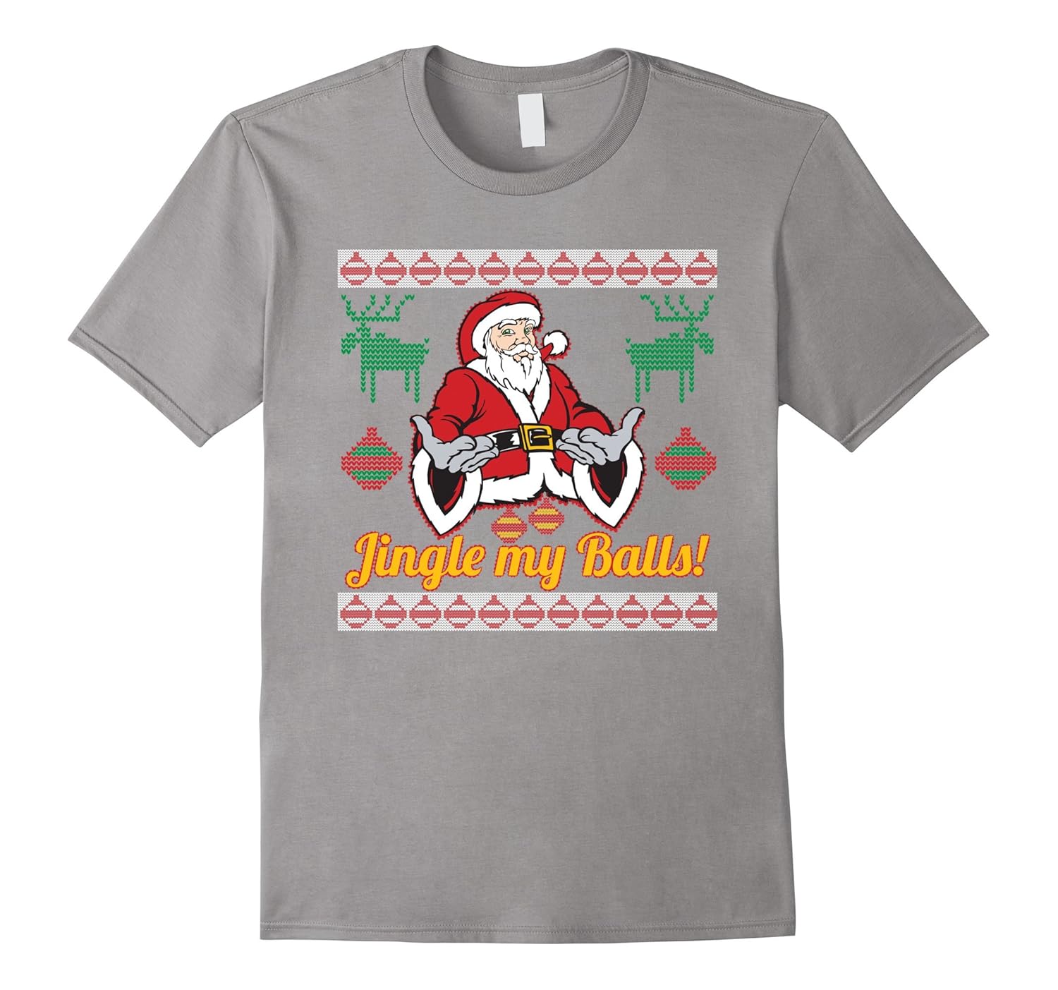 Funny Santa Claus Ugly Christmas T-shirt - Jingle My Balls-ANZ