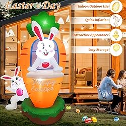 Danxilu 5FT Tall Inflatables Bunnies Hide and Seek