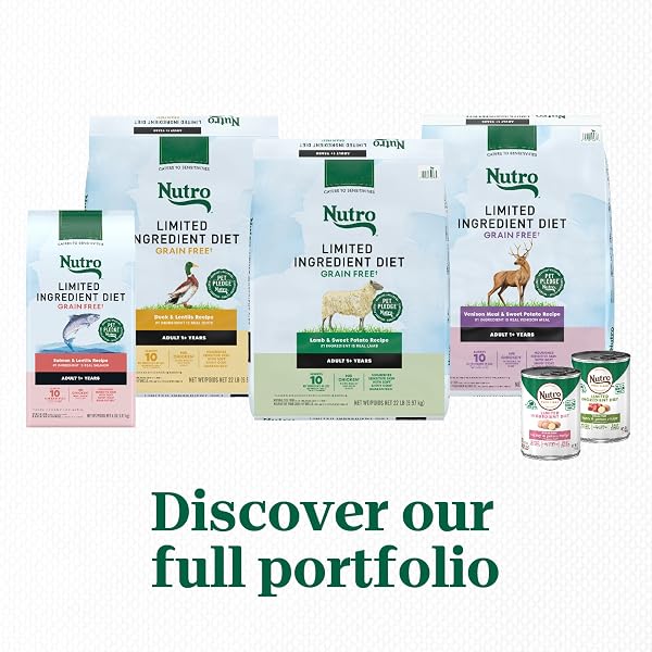 NUTRO LIMITED INGREDIENT DIET DRY DOG FOOD, ADULT DOG FOOD DRY SALMON & LENTILS RECIPE, 4 LBS.