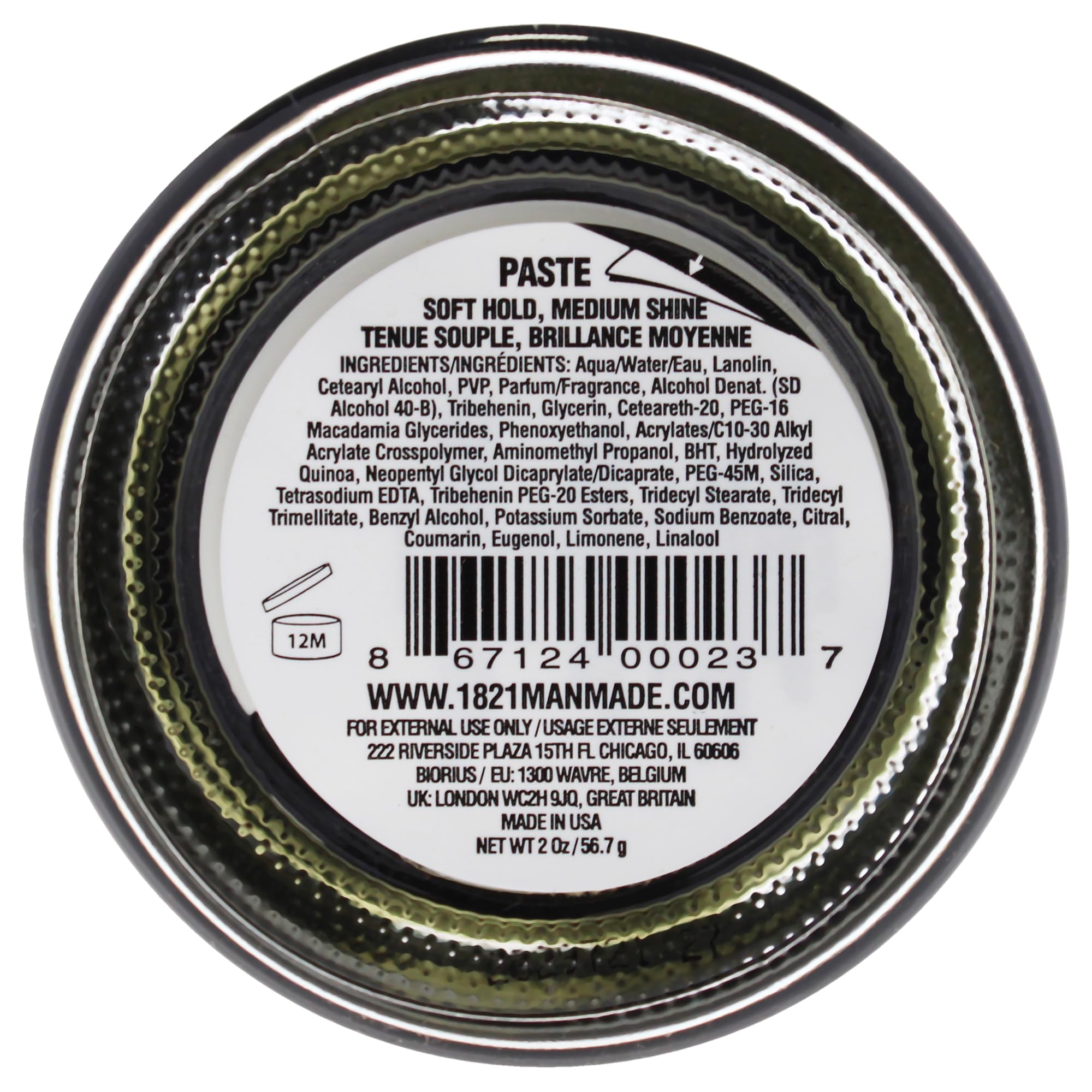 18.21 Man Made Hair Styling Products Pomade, Wax, Clay & Paste, 2 oz
