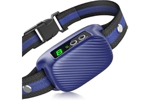 PRTRFLC Dog Bark Collar, Automatic Anti Bark Collar with 8 Adjustable Sensitivity for Large Meduim Small Dogs, Smart Rechargeable Training Barking Collar with Beep Vibration Harmless Shock