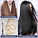 PARWIN PRO BEAUTY 3-in-1 Hair Styling Set Straightener Curler Brush Prussian view 6
