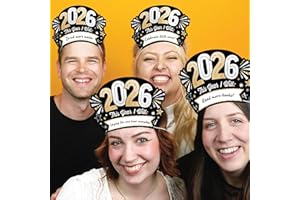 Big Dot of Happiness New Year Party Headbands, 2026 Resolution Party Hats and Games, 2026 NYE Party Decorations