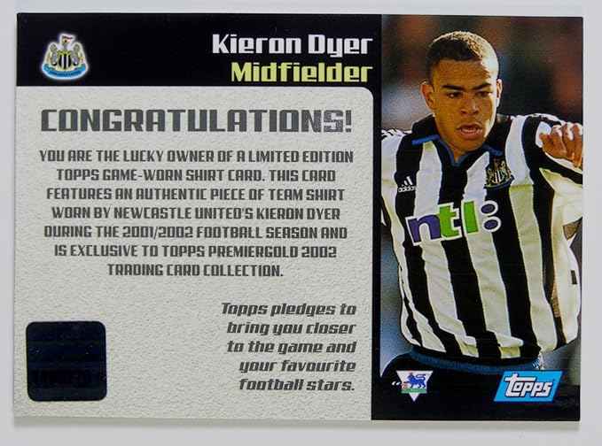 Amazon 02 プレミアリーグ Kieron Dyer キーロン ダイアー Game Worn Shirt ジャ ジカード 17 トレカ 通販