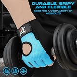 BEAST RAGE Weight Lifting Gloves Breathable Non-Slip Palm M AQUA view 6