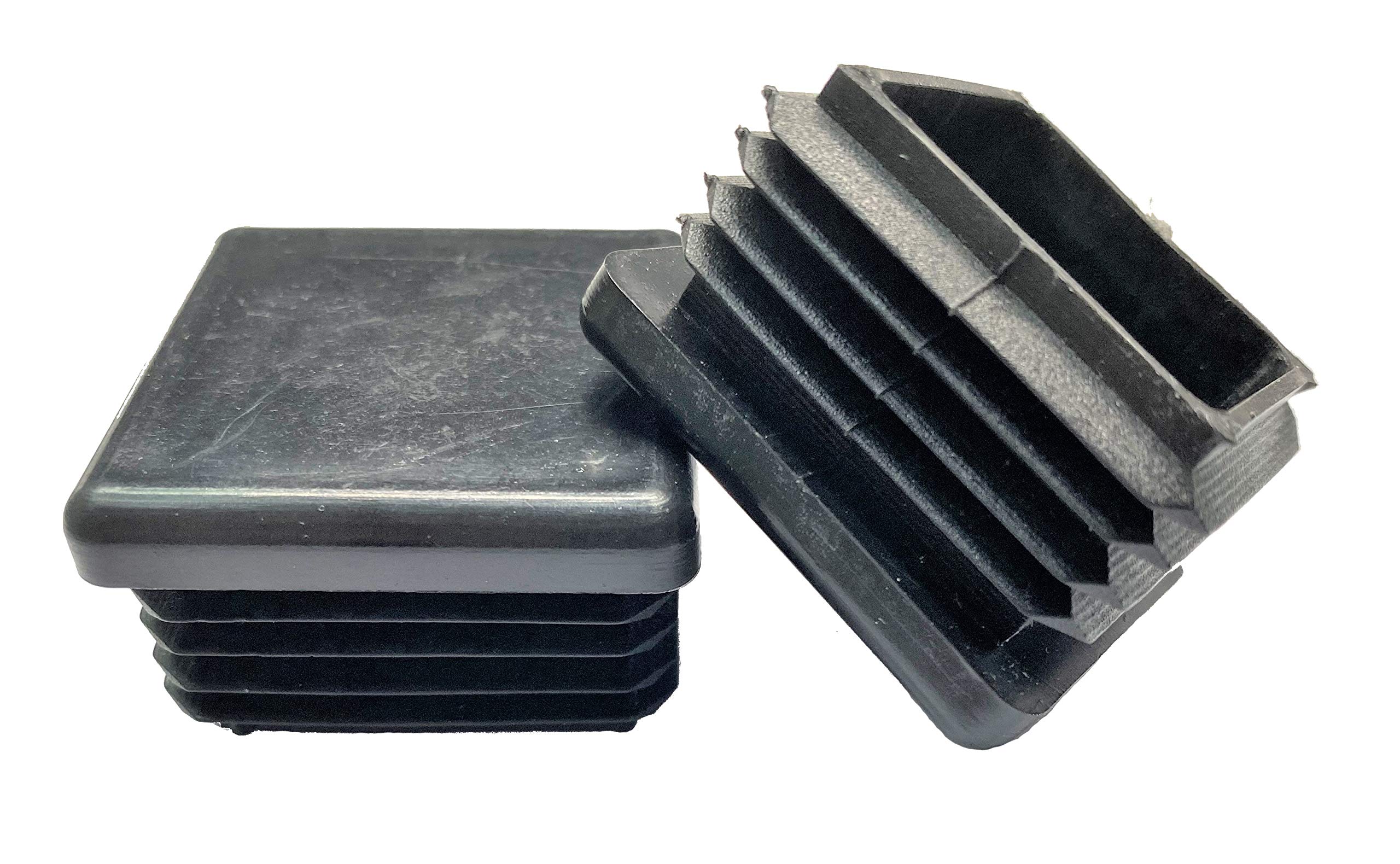 dexierp Protection Force 1-1/2" 38mm (Pack of 6) Square OD Tubing Plastic Insert Plug, Tubing Post End Cap, Chair Glide