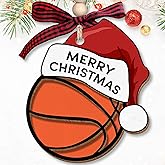 MAPDTWO Basketball Ornament - Basketball Ornaments for Christmas Tree - Sports Ornaments for Tree - Girls Sports Gifts, Team Gifts - 2 Layered Wood Christmas Ornament 2025