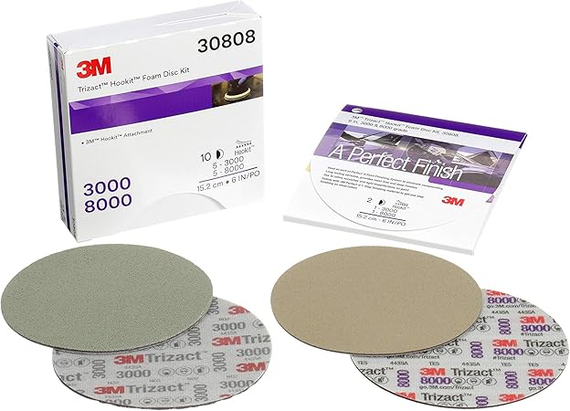Amazon Com Trizact 3m Hookit Foam Disc Kit 6 In 3000 8000 Grade 2 Discs Per Kit Automotive