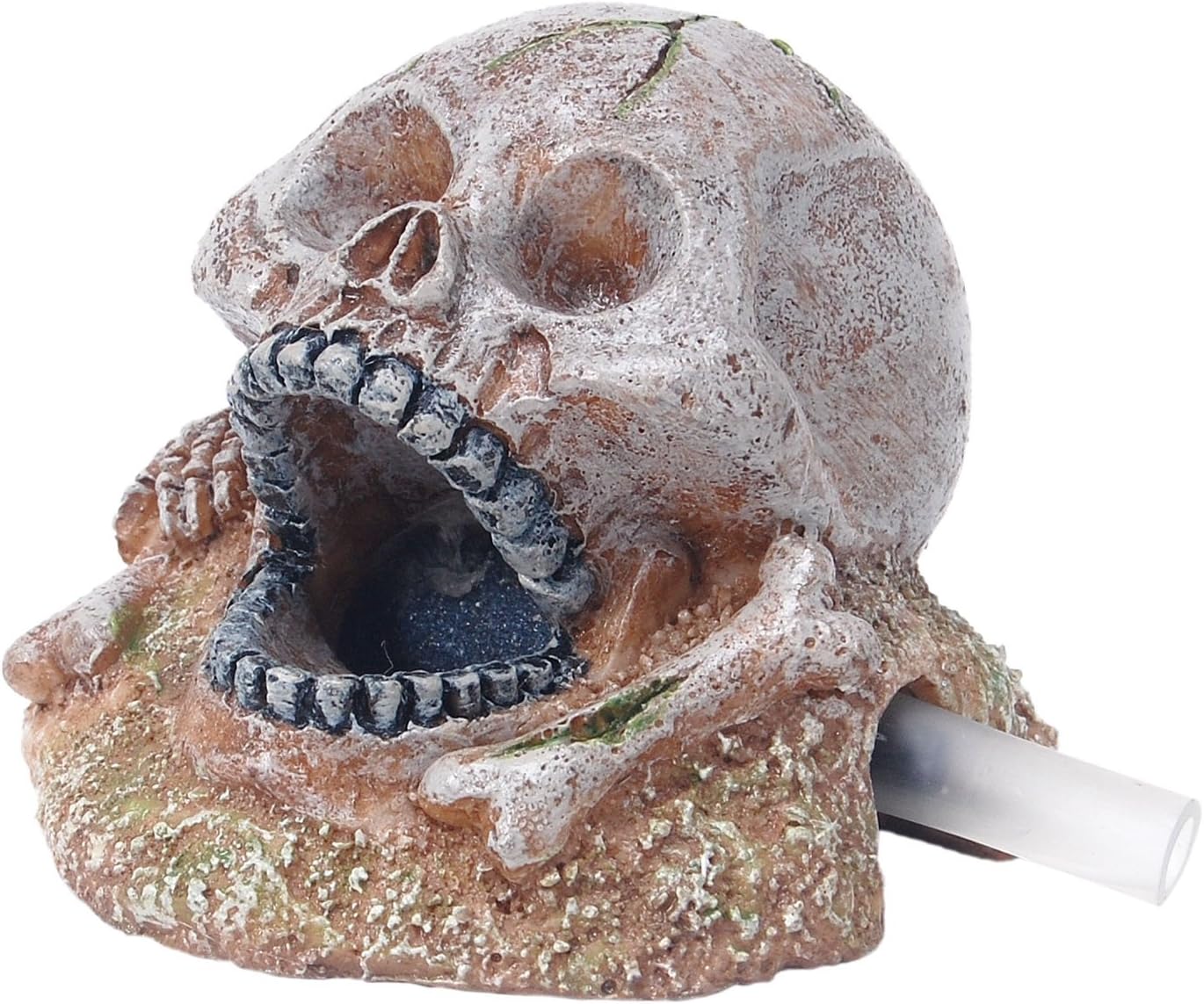 Aqua Spectra Air Bubble Skull Aquarium Ornament