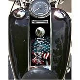 Kustom Cycle Parts We The People American Flag Dash Panel Console Insert! Compatible with 2008-2024+ Harley Davidson Road King Dash