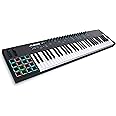 Alesis VI61 - 61 Key USB MIDI Keyboard Controller with 16 Pads, 16 Assignable Knobs, 48 Buttons and 5-Pin MIDI Out Plus Production Software Included,Black