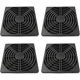 Adyoney 4 Pcs 120mm Black Square Plastic Cooling Fan Filter Cover | Dust Screen for Filter Fan Chassis, for PC Computer Case, server Case, Mesh Design for Effective Dust Protection