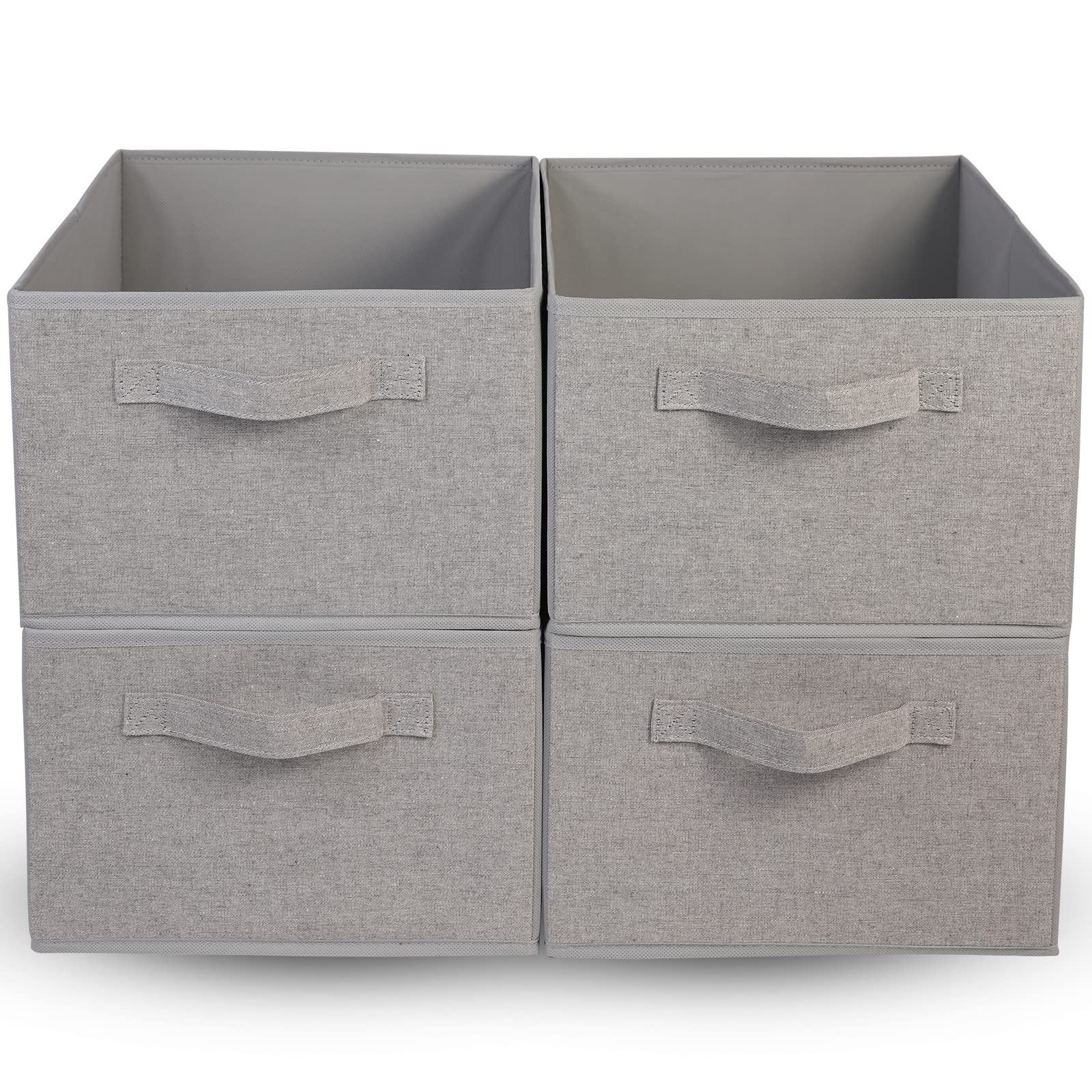 OVAKIA 4 PCS Clothes Drawer Organisers Large Capacity Foldable fabric Storage Box with Handles Collapsible Wardrobe Storage Organiser for Clothes Bras Shirts Pants Blanket Toys