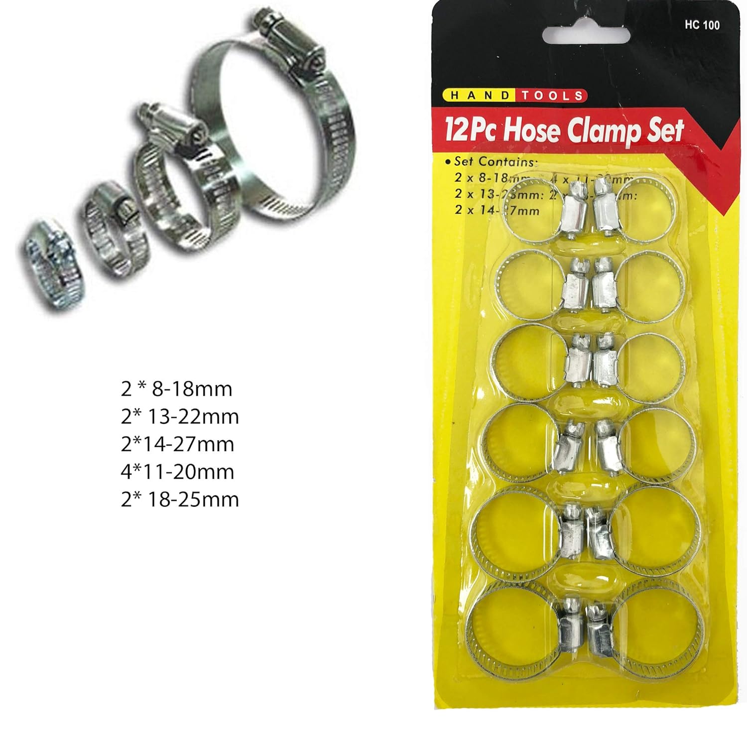 12 Jubilee Hose Clamp Type Clamps METAL Pipe Clips Band Plumbing Grip