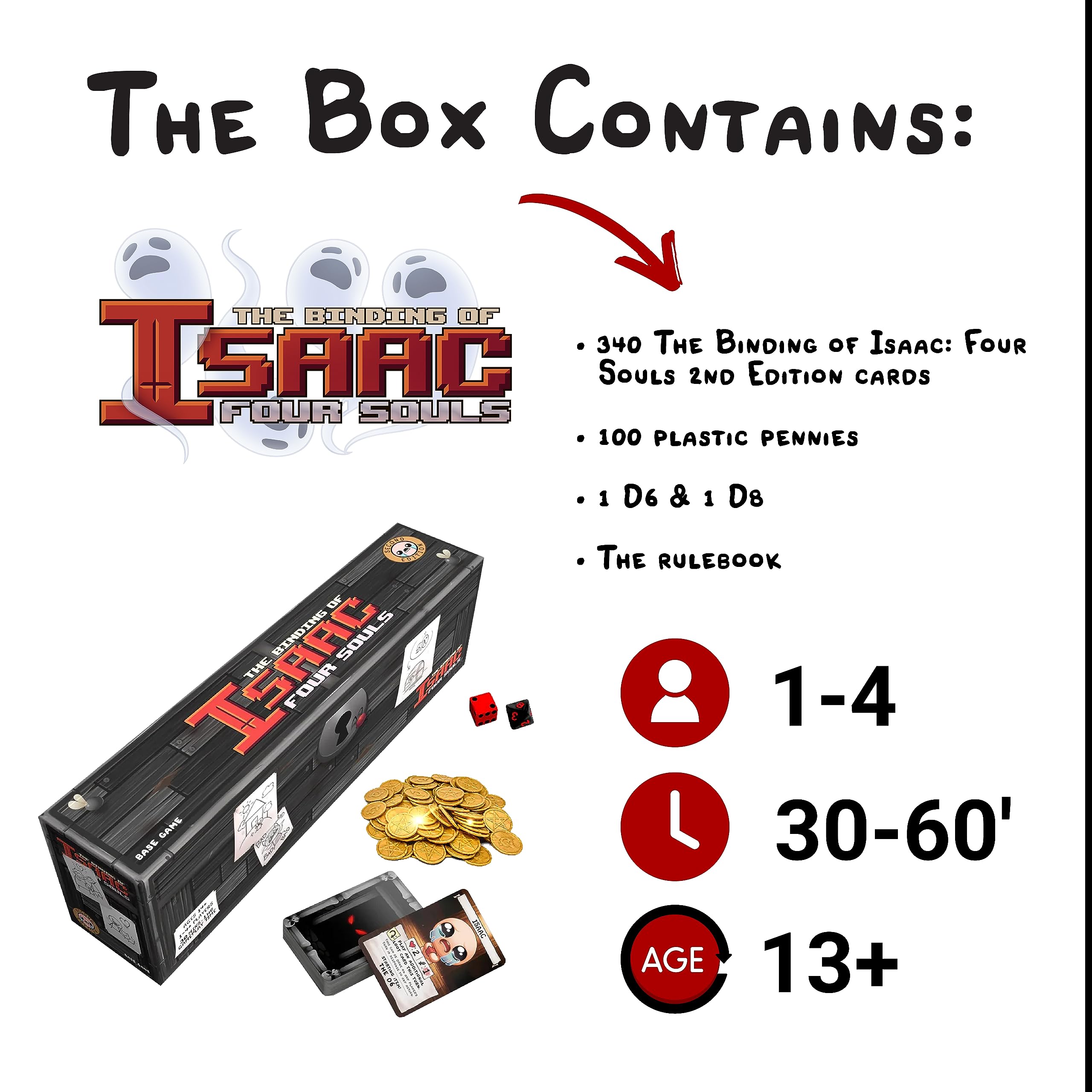 Maestro Media: The Binding of Isaac: Four Souls (2nd Edition) - Strategy Card Game, Officially Licensed, Ages 13+, 1-4+ Players, 30 Min