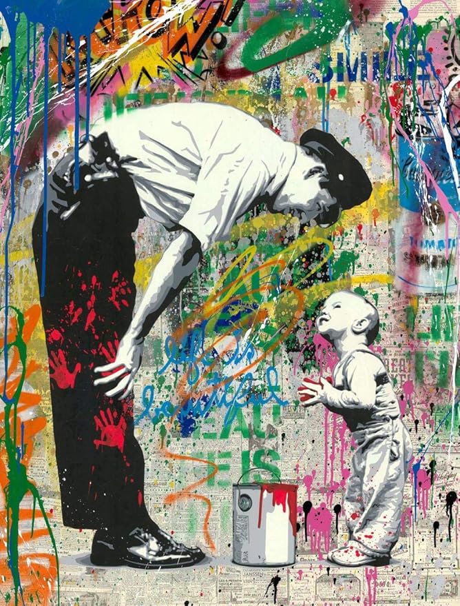 Banksy Street Graffiti Art Canvas Abstract Painting Wall Pictures for