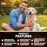 SOL 2pk Large Collapsible Dog Bowl; Portable Silicone Travel Bowl with Clip view 4