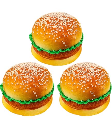 Casiler Hamburguesa Artificial Simulación De Pan Falso Modelo De Alimentos Realista Fotografía Prop para Decoración De Fiesta De Cocina del Hogar Casiler Hamburguesa Artificial Simulación De Pan Falso Modelo De Alimentos Realista Fotografía Prop para Decoración De Fiesta De Cocina del Hogar