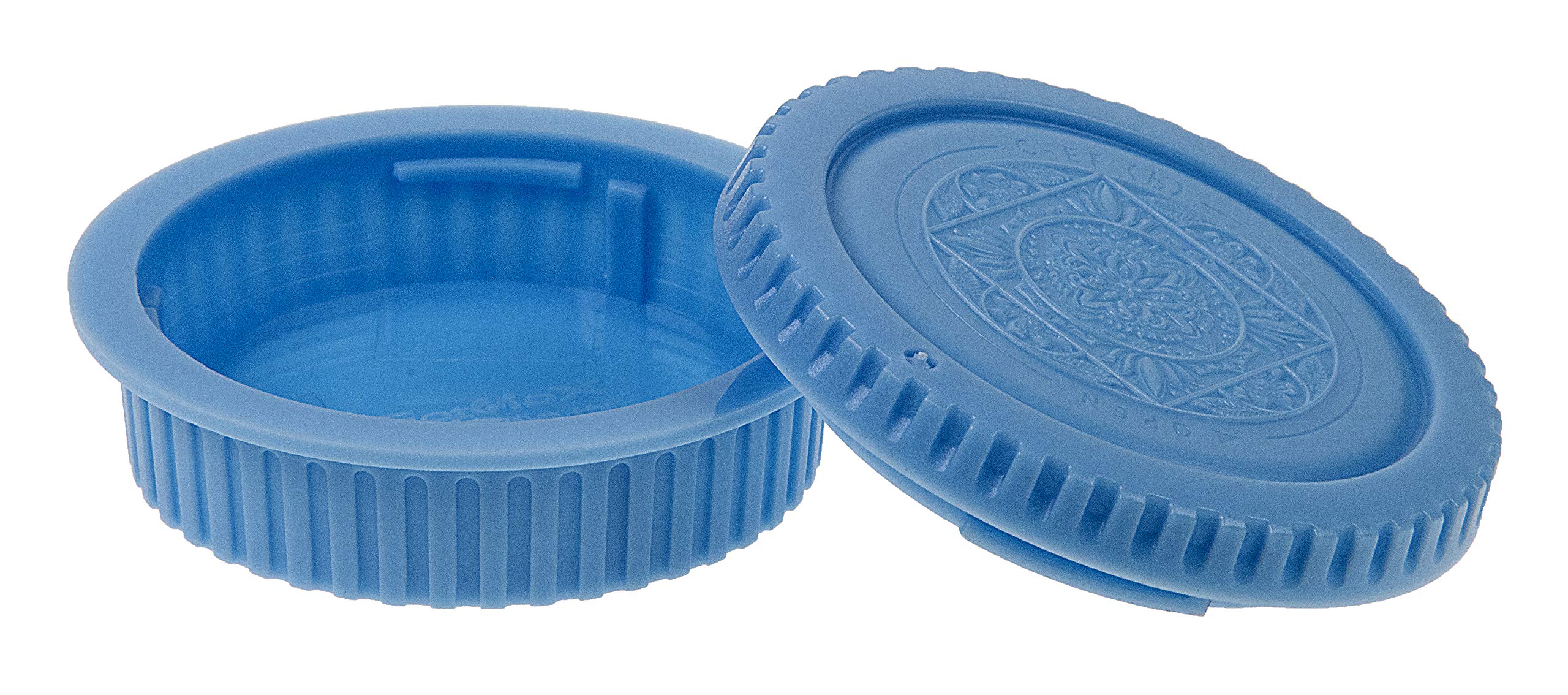 FotodioxDesigner Camera Body & Rear Lens Cap Set Compatible with All Canon EOS EF/EF-s Cameras & Lenses - Blue