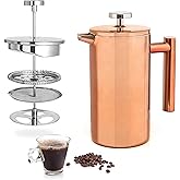 Mixpresso Stainless Steel French Press Coffee Maker 26 Oz 770 ml, Double Wall Insulated French Press Stainless Steel, Easy Clean Tea Brewer, Easy Press Durable Metal Coffee Press