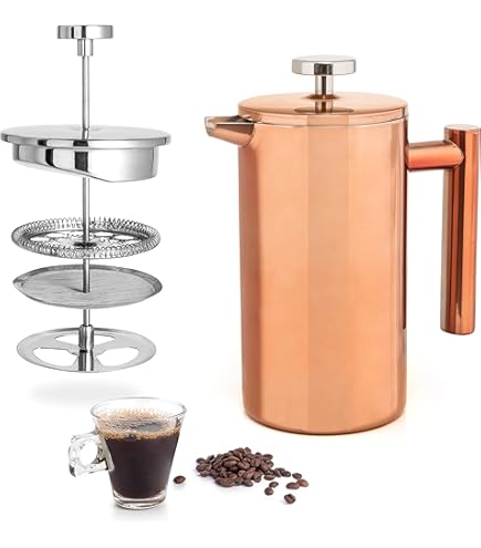 CasaWare 32-Oz Stainless Steel French Press - Keeps Coffee & Tea Hot For 6 Hours (Copper) - View #9