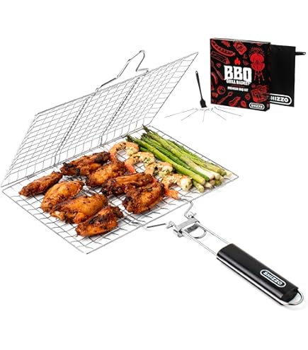 Amazon.com: SHIZZO Grill Basket Set, Barbecue BBQ Grilling